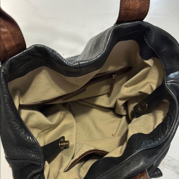 Elegant Black and Brown Tote Bag